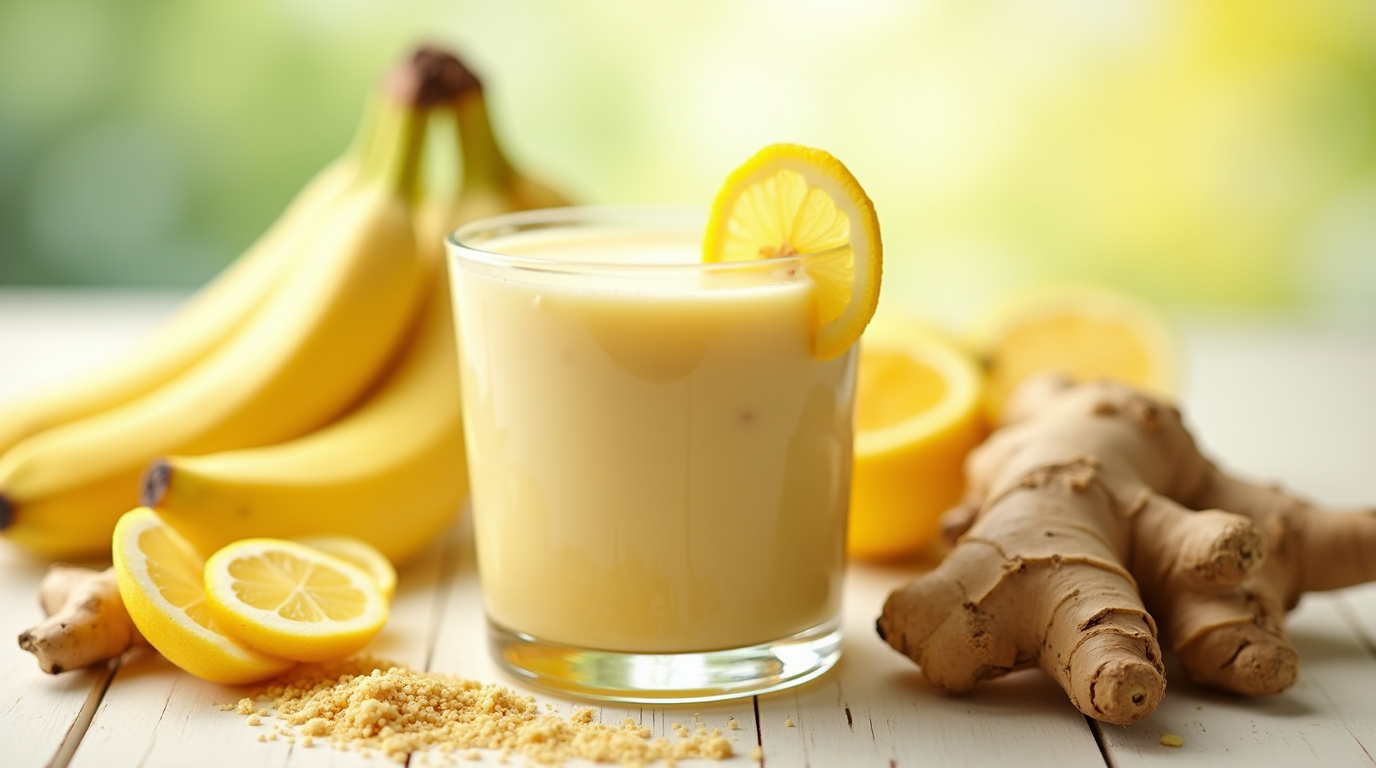 banana lemon ginger smoothie