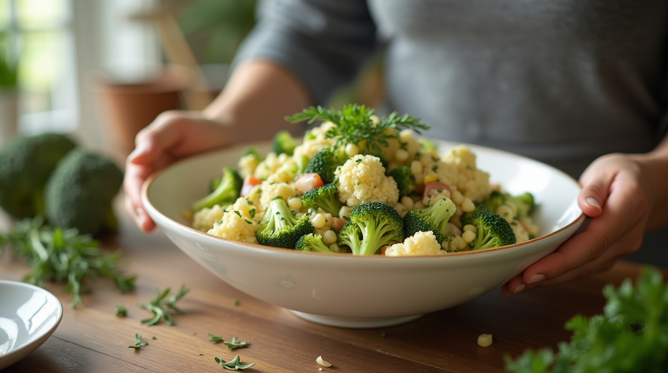 Broccoli Cauliflower Salad Recipe - How to Make the Best in 20 Mins